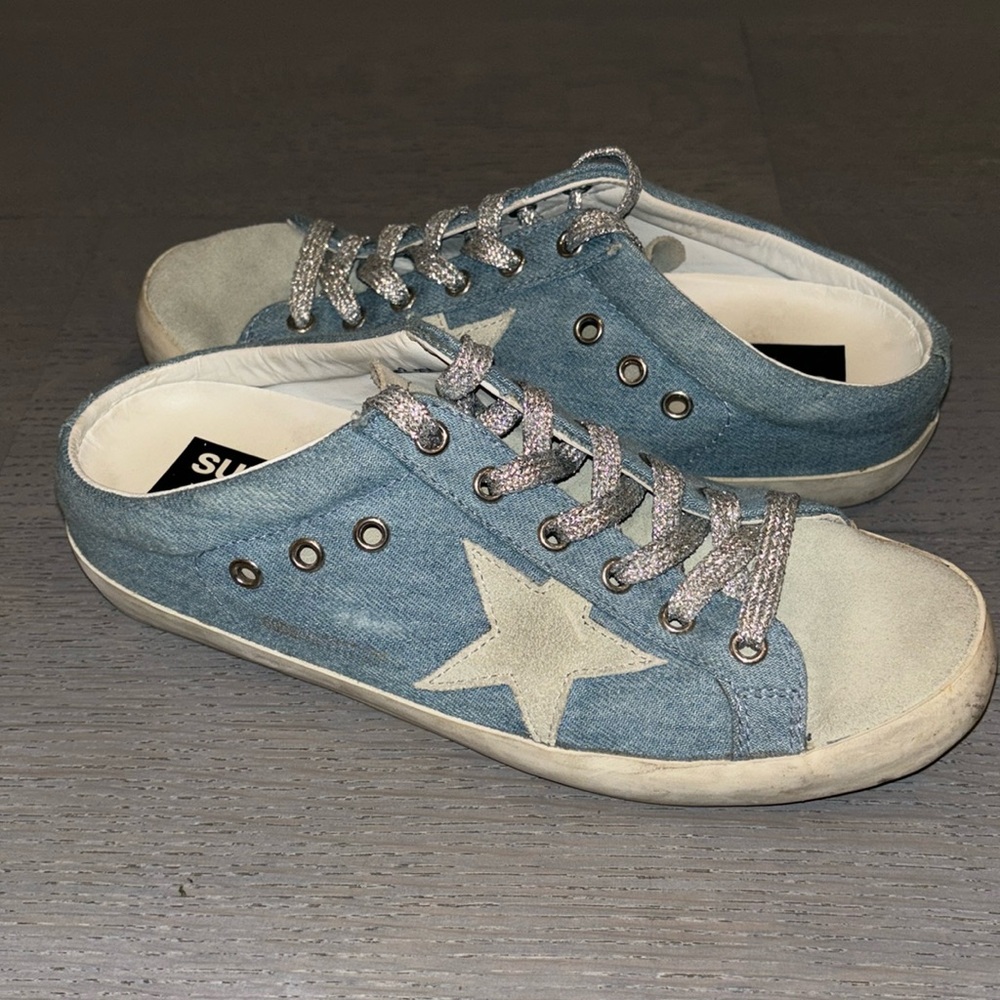 Golden Goose Super-Star Denim Mules